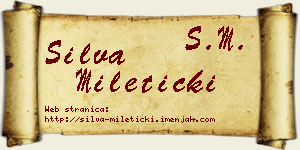 Silva Mileticki vizit kartica
